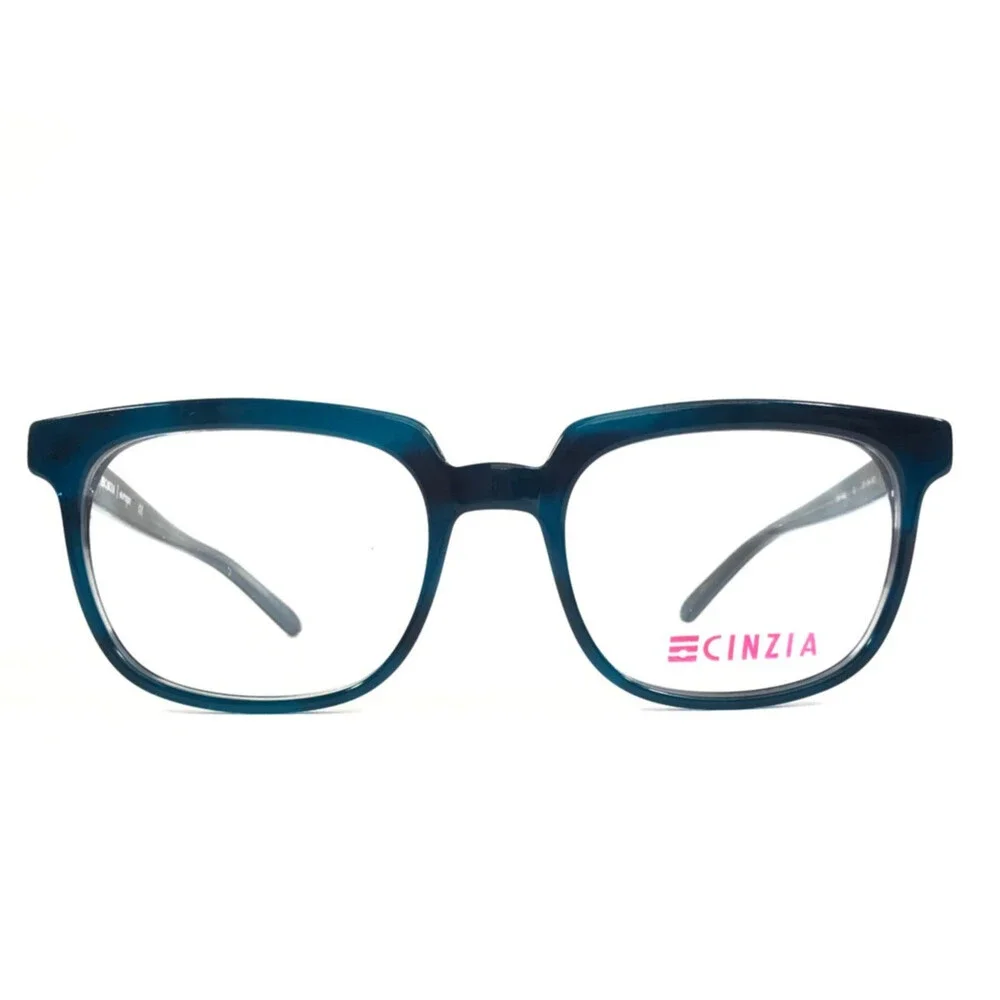 Cinzia Eyeglasses Frames CIN-5063 C1 Shiny Blue Square Full Rim 50-18-140